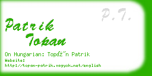 patrik topan business card